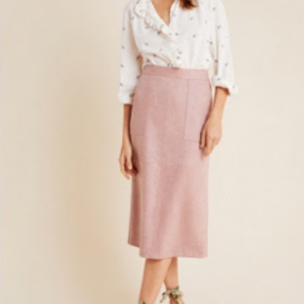 Anthropologie Current Air Clarisa Pencil Skirt. Pink. NWT. US Size 6.